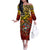 Chesty The Bulldog: Mascot Of Valor Off The Shoulder Long Sleeve Dress - Wonder Print Shop
