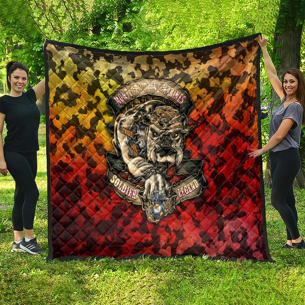 Chesty The Bulldog: Mascot Of Valor Quilt - Wonder Print Shop