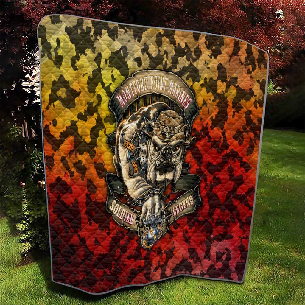 Chesty The Bulldog: Mascot Of Valor Quilt - Wonder Print Shop