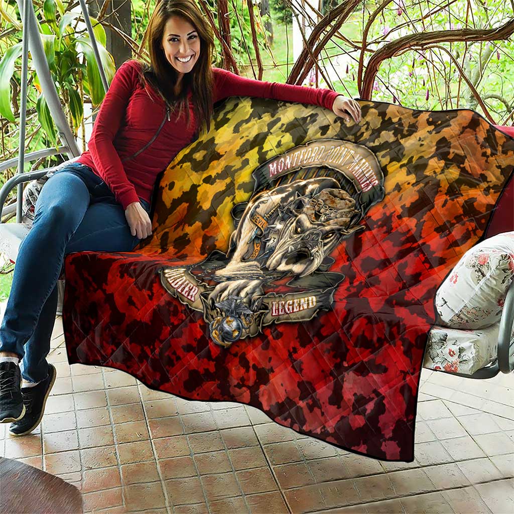 Chesty The Bulldog: Mascot Of Valor Quilt - Wonder Print Shop