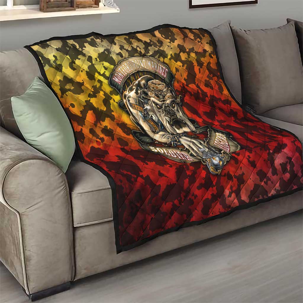 Chesty The Bulldog: Mascot Of Valor Quilt - Wonder Print Shop