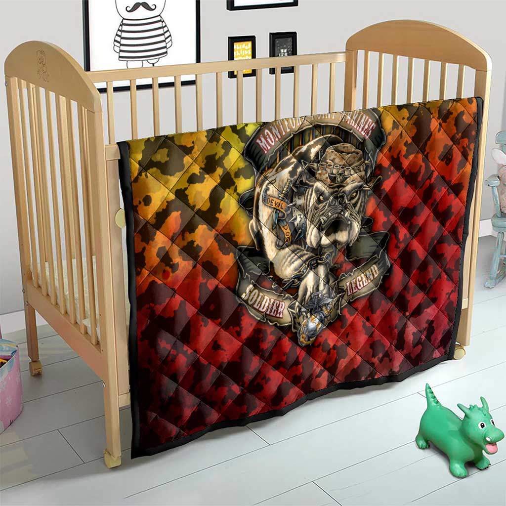 Chesty The Bulldog: Mascot Of Valor Quilt - Wonder Print Shop