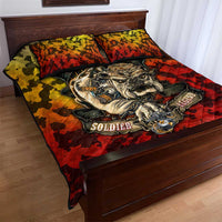 Chesty The Bulldog: Mascot Of Valor Quilt Bed Set - Wonder Print Shop