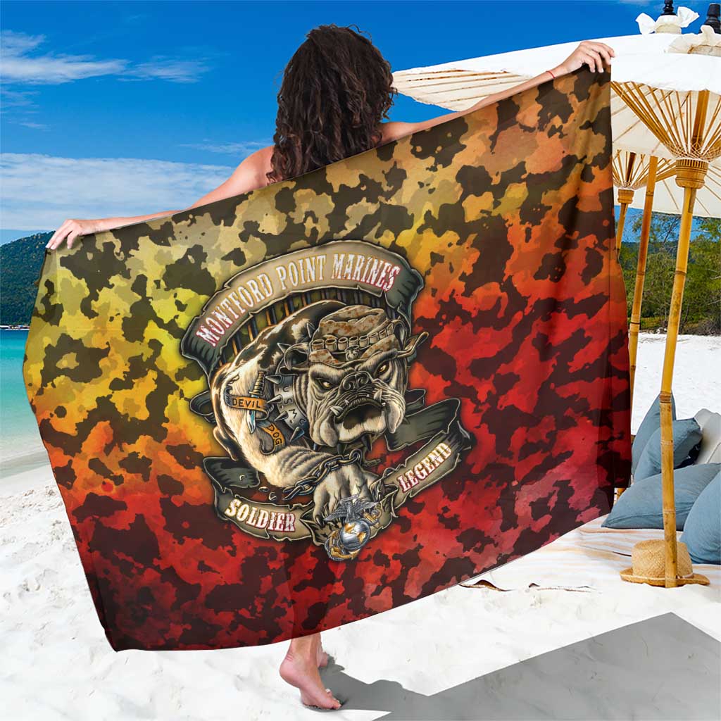 Chesty The Bulldog: Mascot Of Valor Sarong - Wonder Print Shop