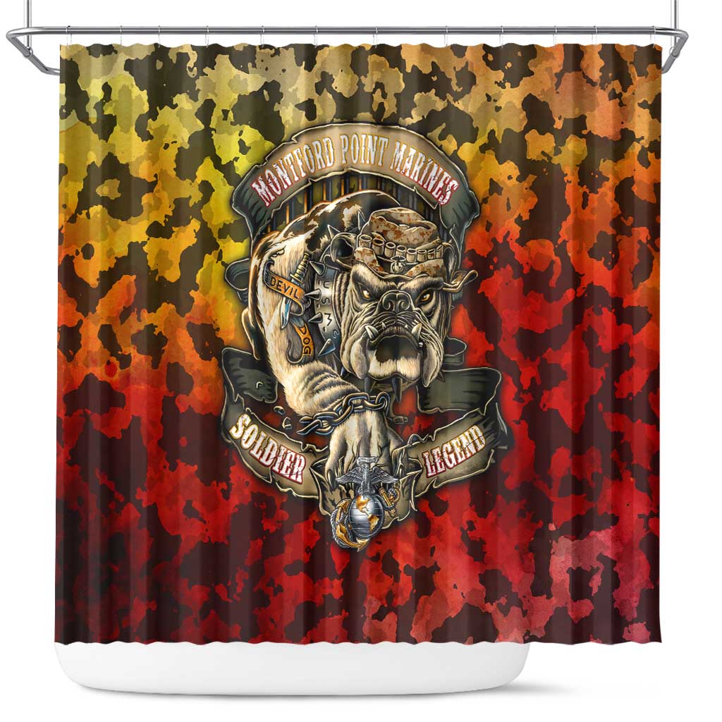 Chesty The Bulldog: Mascot Of Valor Shower Curtain - Wonder Print Shop