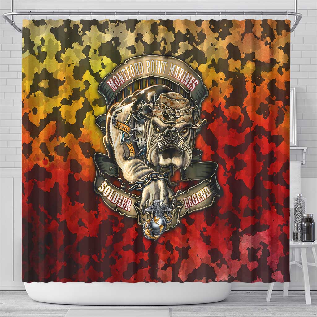 Chesty The Bulldog: Mascot Of Valor Shower Curtain - Wonder Print Shop