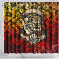 Chesty The Bulldog: Mascot Of Valor Shower Curtain - Wonder Print Shop