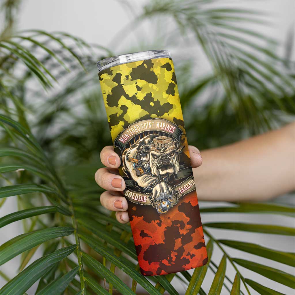 Chesty The Bulldog: Mascot Of Valor Skinny Tumbler - Wonder Print Shop