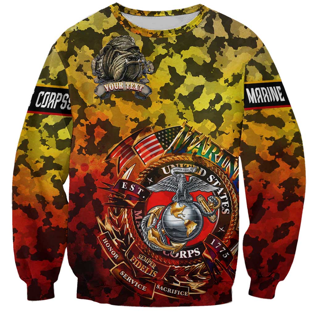 Chesty The Bulldog: Mascot Of Valor Sweatshirt - Wonder Print Shop