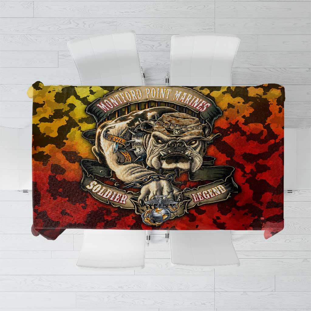 Chesty The Bulldog: Mascot Of Valor Tablecloth - Wonder Print Shop