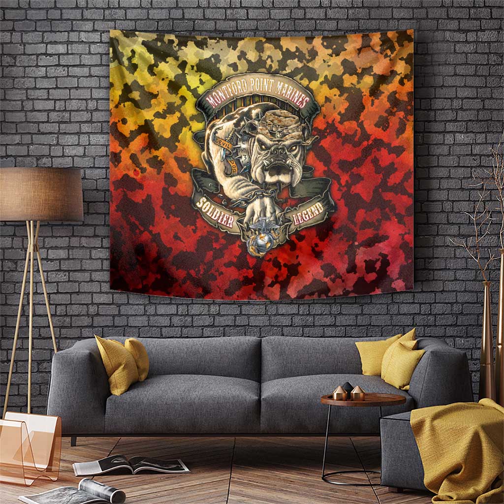 Chesty The Bulldog: Mascot Of Valor Tapestry - Wonder Print Shop