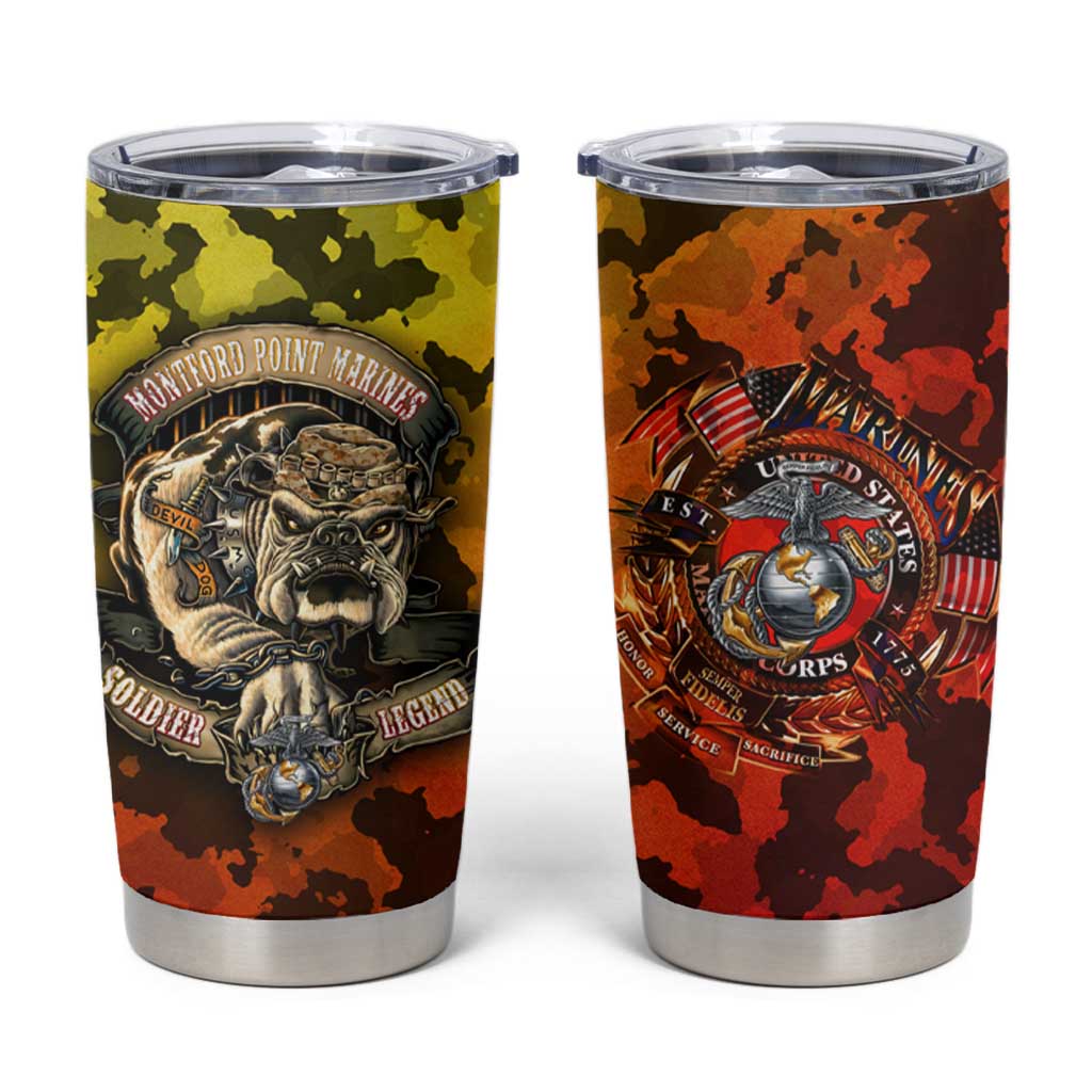 Chesty The Bulldog: Mascot Of Valor Tumbler Cup - Wonder Print Shop