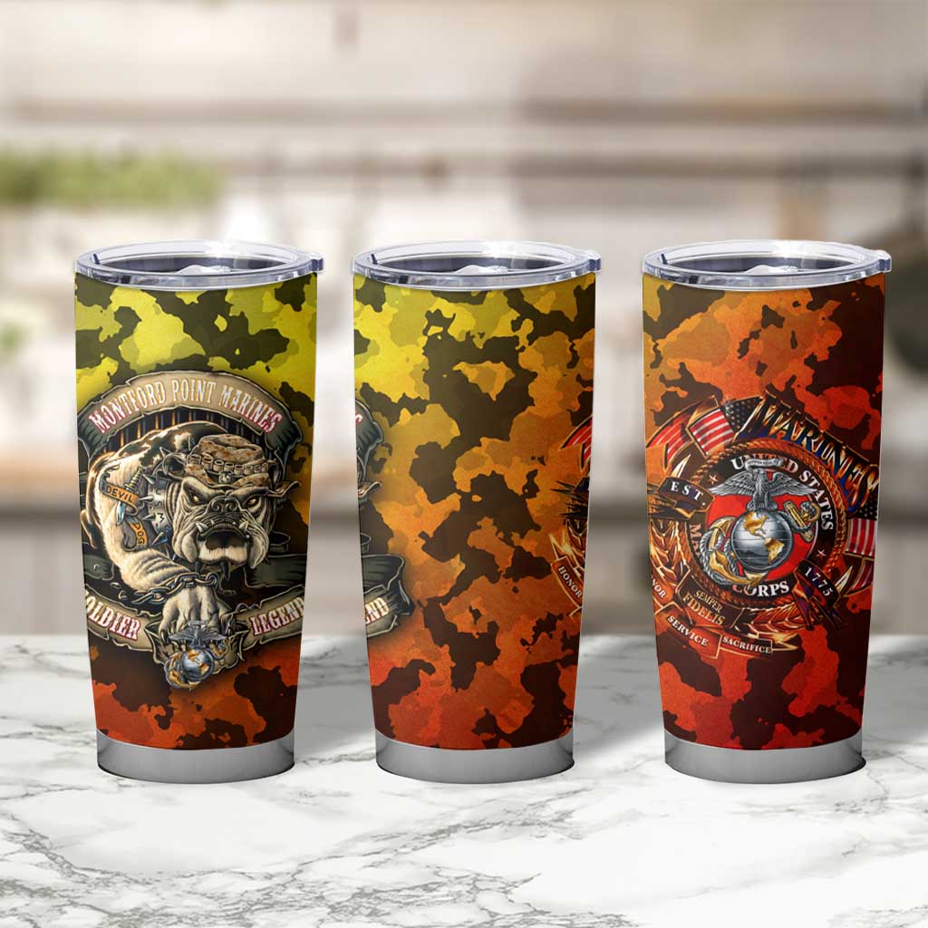 Chesty The Bulldog: Mascot Of Valor Tumbler Cup - Wonder Print Shop