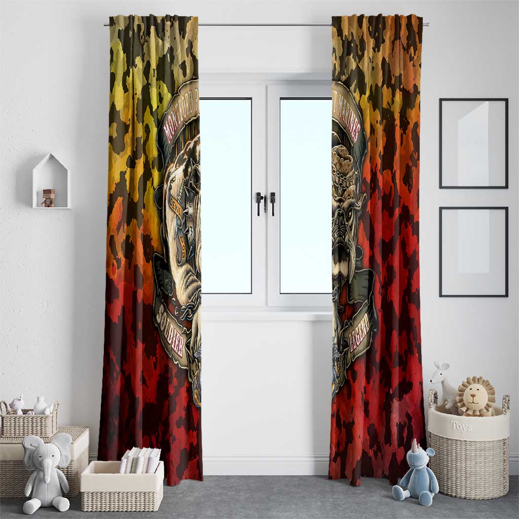 Chesty The Bulldog: Mascot Of Valor Window Curtain - Wonder Print Shop