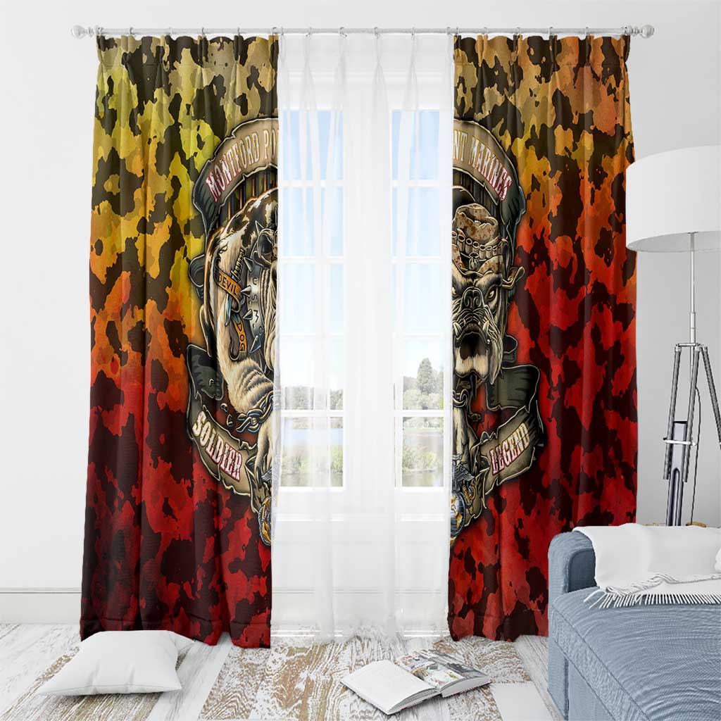 Chesty The Bulldog: Mascot Of Valor Window Curtain - Wonder Print Shop