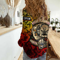 Chesty The Bulldog: Mascot Of Valor Women Casual Shirt - Wonder Print Shop