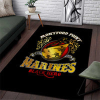 Breaking Barriers: Black Valor Area Rug - Wonder Print Shop