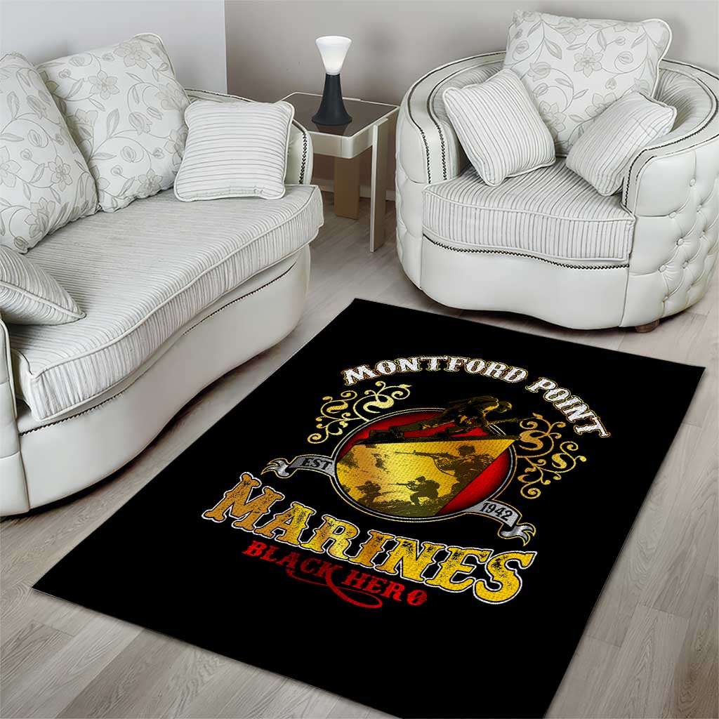 Breaking Barriers: Black Valor Area Rug - Wonder Print Shop
