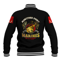 Breaking Barriers: Black Valor Baseball Jacket - Wonder Print Shop