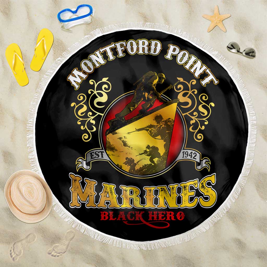 Breaking Barriers: Black Valor Beach Blanket - Wonder Print Shop