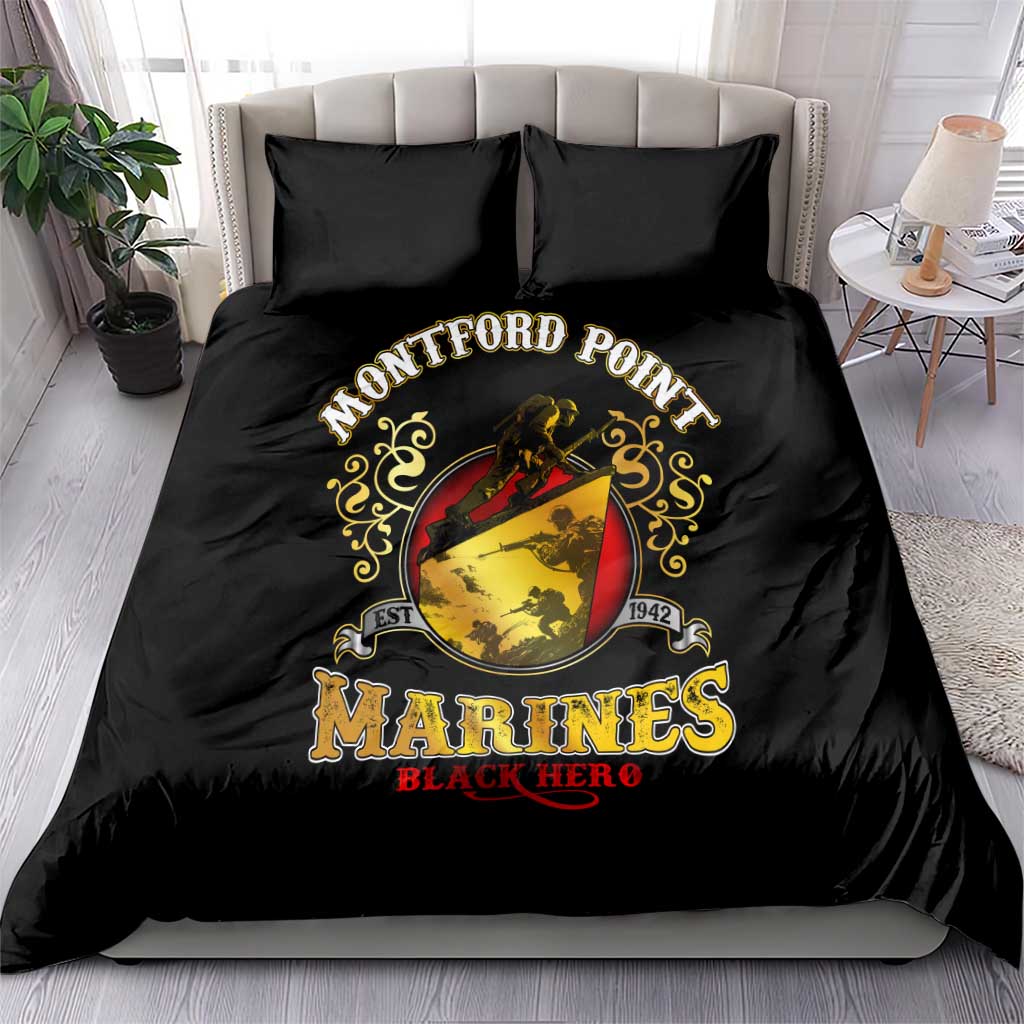 Breaking Barriers: Black Valor Bedding Set - Wonder Print Shop