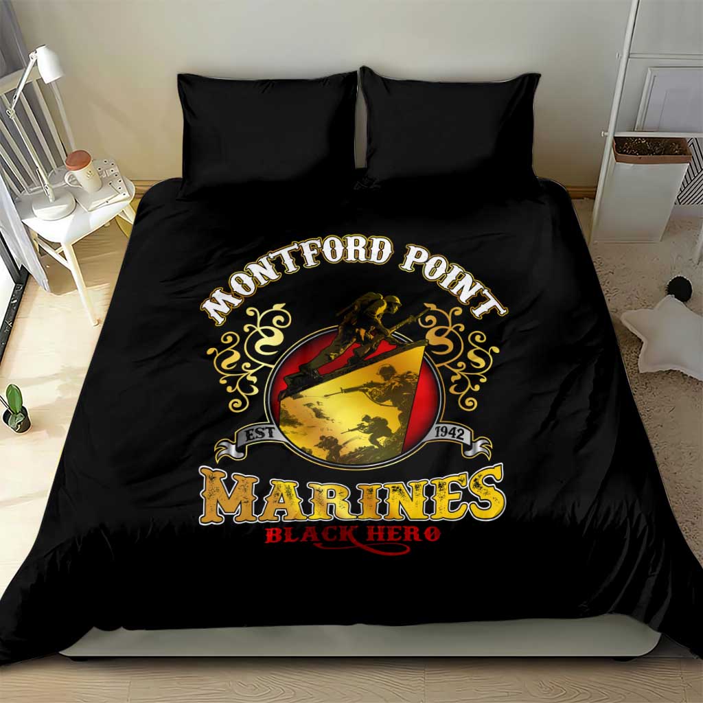 Breaking Barriers: Black Valor Bedding Set - Wonder Print Shop