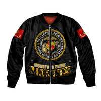 Breaking Barriers: Black Valor Bomber Jacket - Wonder Print Shop