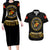 Breaking Barriers: Black Valor Couples Matching Long Sleeve Bodycon Dress and Hawaiian Shirt - Wonder Print Shop