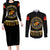 Breaking Barriers: Black Valor Couples Matching Long Sleeve Bodycon Dress and Long Sleeve Button Shirt - Wonder Print Shop