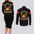 Breaking Barriers: Black Valor Couples Matching Long Sleeve Bodycon Dress and Long Sleeve Button Shirt - Wonder Print Shop