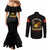 Breaking Barriers: Black Valor Couples Matching Mermaid Dress and Long Sleeve Button Shirt - Wonder Print Shop