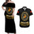 Breaking Barriers: Black Valor Couples Matching Off Shoulder Maxi Dress and Hawaiian Shirt - Wonder Print Shop