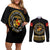 Breaking Barriers: Black Valor Couples Matching Off Shoulder Short Dress and Long Sleeve Button Shirt - Wonder Print Shop