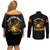 Breaking Barriers: Black Valor Couples Matching Off Shoulder Short Dress and Long Sleeve Button Shirt - Wonder Print Shop