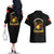 Breaking Barriers: Black Valor Couples Matching Off The Shoulder Long Sleeve Dress and Hawaiian Shirt - Wonder Print Shop