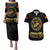 Breaking Barriers: Black Valor Couples Matching Puletasi and Hawaiian Shirt - Wonder Print Shop