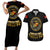 Breaking Barriers: Black Valor Couples Matching Short Sleeve Bodycon Dress and Hawaiian Shirt - Wonder Print Shop