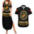 Breaking Barriers: Black Valor Couples Matching Summer Maxi Dress and Hawaiian Shirt - Wonder Print Shop