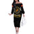 Breaking Barriers: Black Valor Family Matching Off The Shoulder Long Sleeve Dress and Hawaiian Shirt - Wonder Print Shop