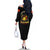 Breaking Barriers: Black Valor Family Matching Off The Shoulder Long Sleeve Dress and Hawaiian Shirt - Wonder Print Shop