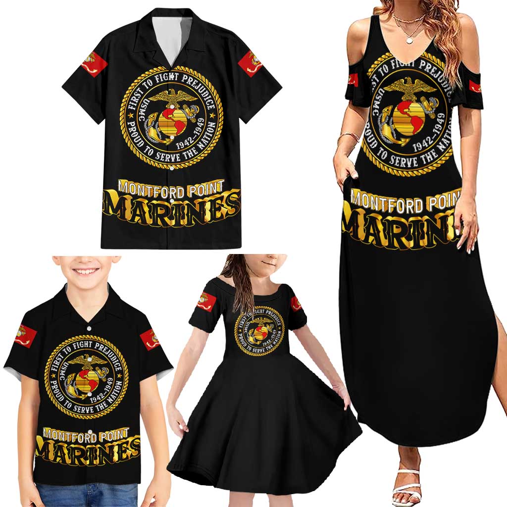 Breaking Barriers: Black Valor Family Matching Summer Maxi Dress and Hawaiian Shirt - Wonder Print Shop