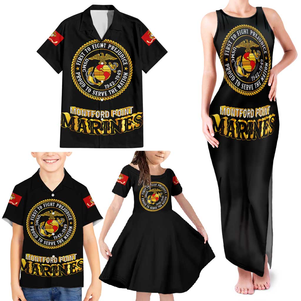 Breaking Barriers: Black Valor Family Matching Tank Maxi Dress and Hawaiian Shirt - Wonder Print Shop