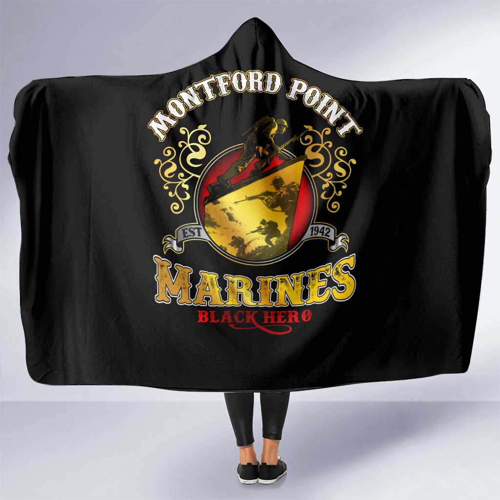 Breaking Barriers: Black Valor Hooded Blanket - Wonder Print Shop