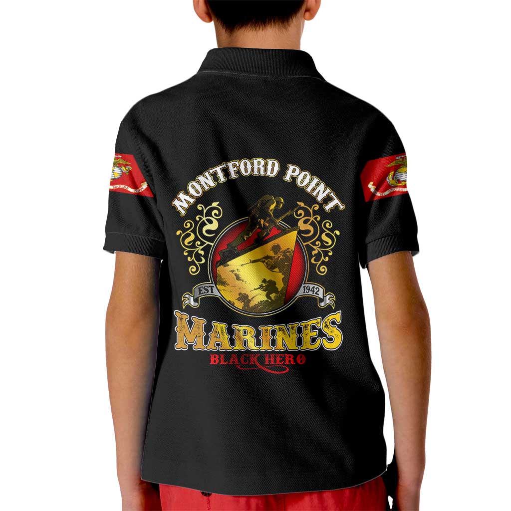 Breaking Barriers: Black Valor Kid Polo Shirt - Wonder Print Shop