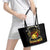 Breaking Barriers: Black Valor Leather Tote Bag - Wonder Print Shop