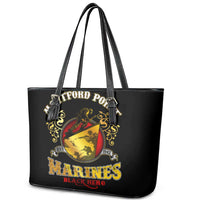 Breaking Barriers: Black Valor Leather Tote Bag - Wonder Print Shop
