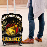 Breaking Barriers: Black Valor Luggage Cover - Wonder Print Shop