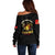 Breaking Barriers: Black Valor Off Shoulder Sweater - Wonder Print Shop