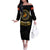 Breaking Barriers: Black Valor Off The Shoulder Long Sleeve Dress - Wonder Print Shop