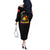 Breaking Barriers: Black Valor Off The Shoulder Long Sleeve Dress - Wonder Print Shop